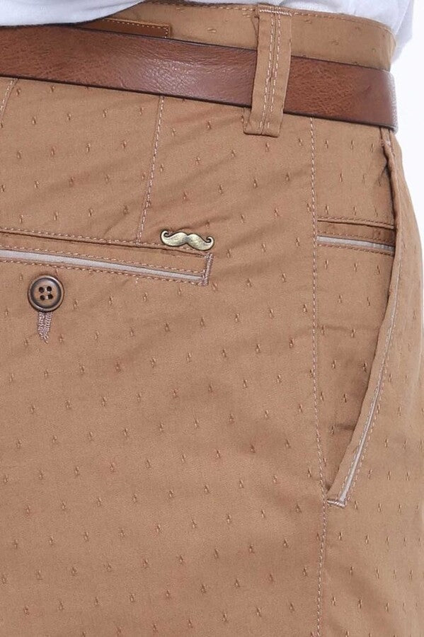 Pantalones de hombre de color marrón claro con cinco bolsillos - Wessi