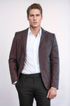 Blazer acolchado marrón de corte entallado - Wessi