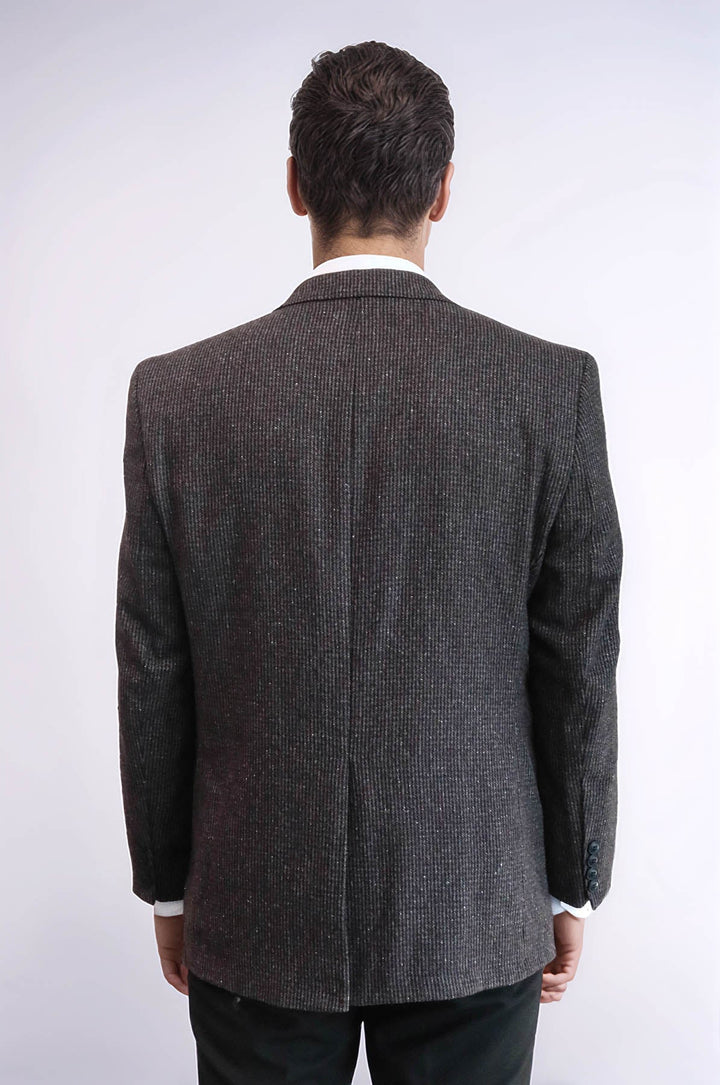 Blazer antracita de corte regular con caída 4 para hombre - Wessi