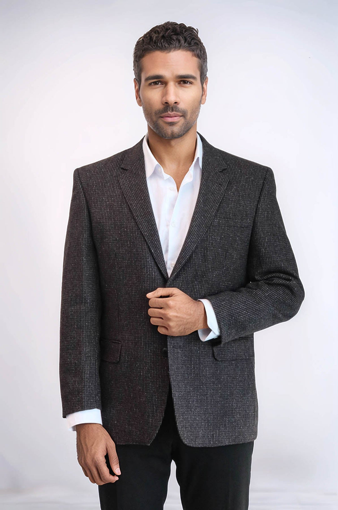 Blazer antracita de corte regular con caída 4 para hombre - Wessi
