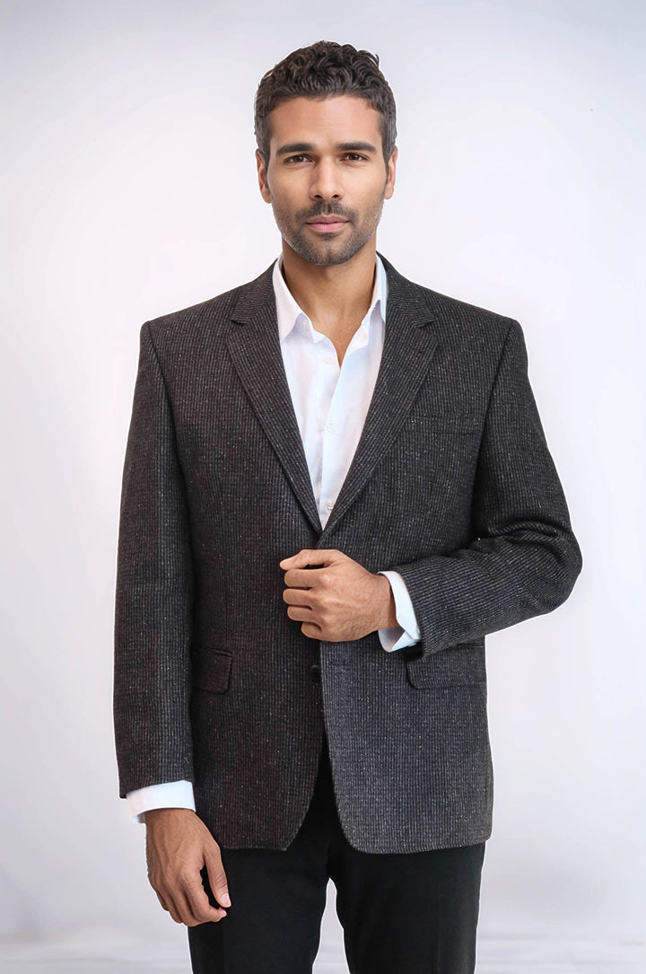 Blazer antracita de corte regular con caída 4 para hombre - Wessi