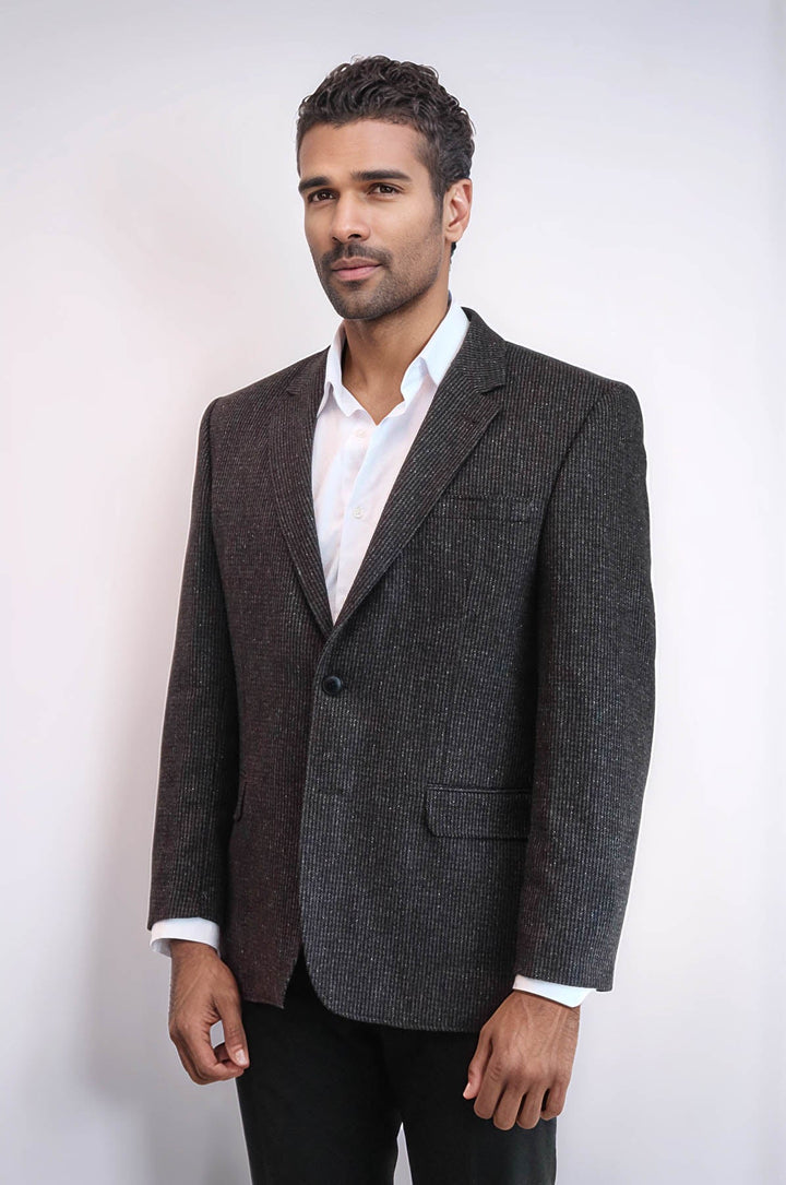 Blazer antracita de corte regular con caída 4 para hombre - Wessi
