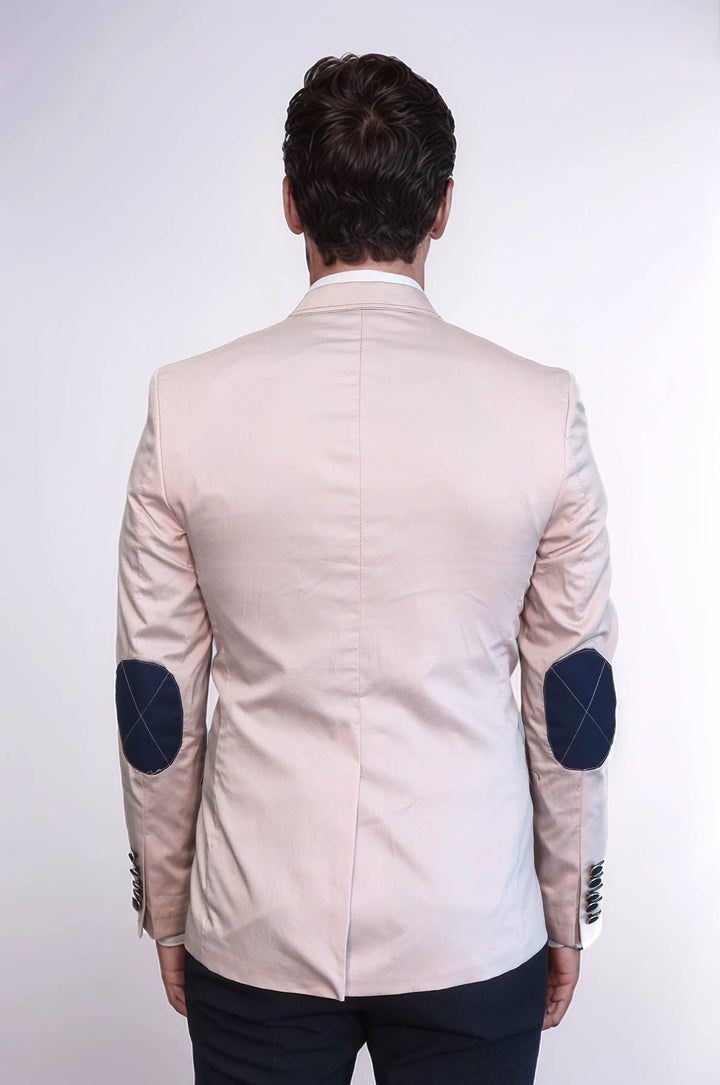 Blazer beige claro con parches - Wessi