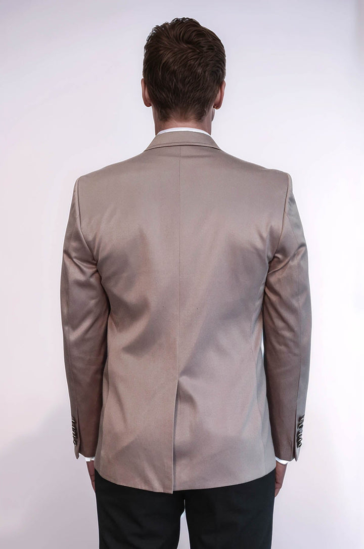 Blazer beige con bolsillos de parche | Wessi