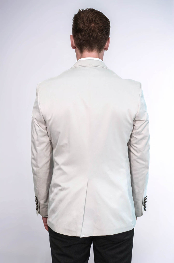 Blazer gris con bolsillos de parche | Wessi