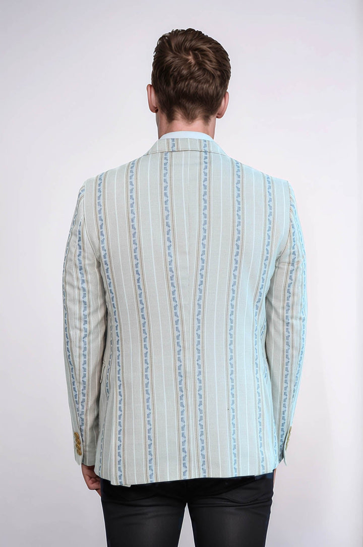 Blazer ajustado de rayas beige - Wessi