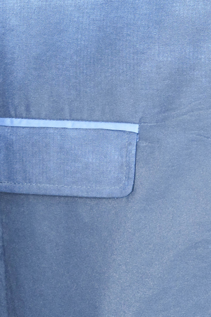 Blazer azul de algodón de corte entallado - Wessi
