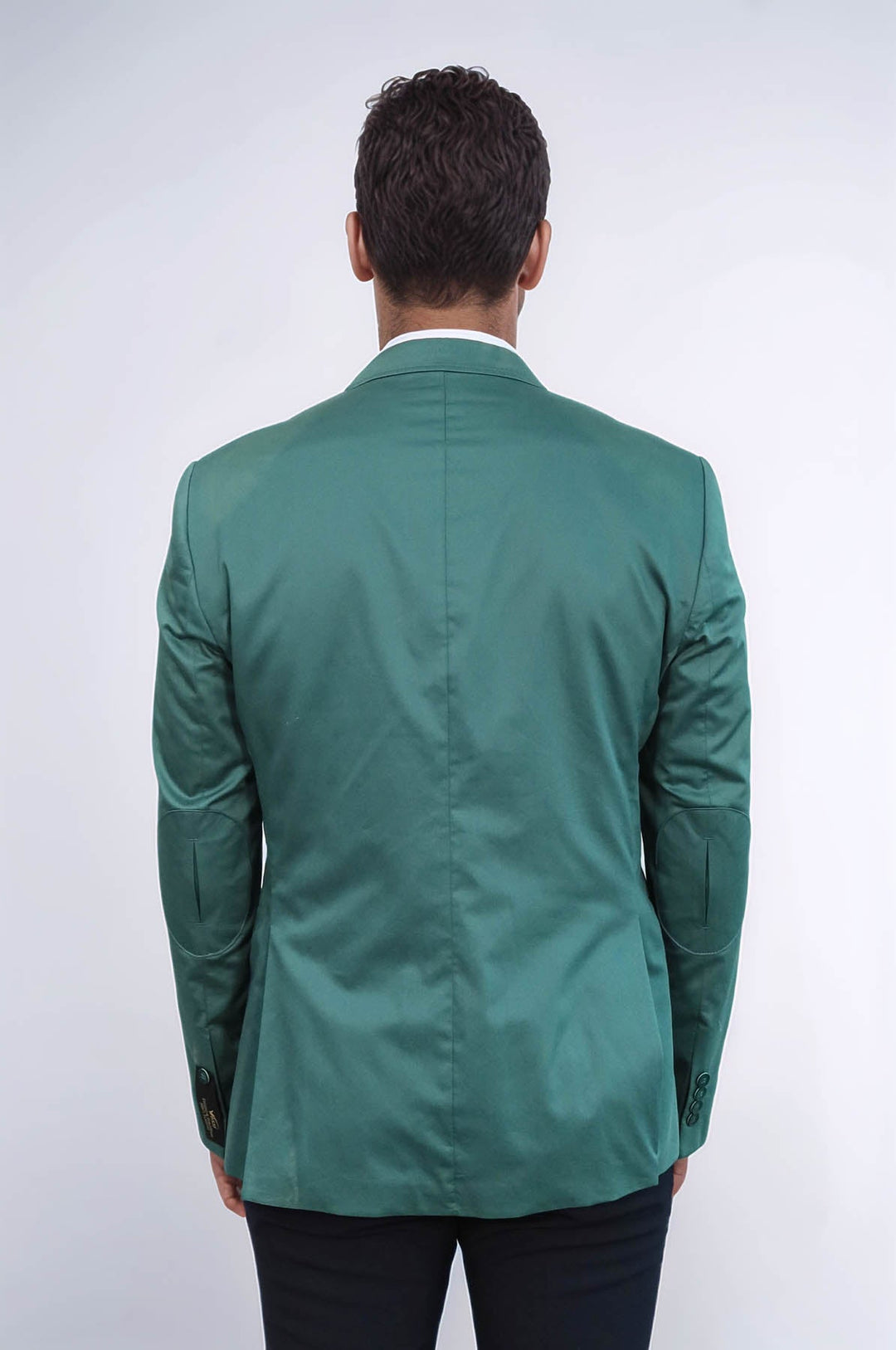 Blazer verde de algodón modelado - Wessi