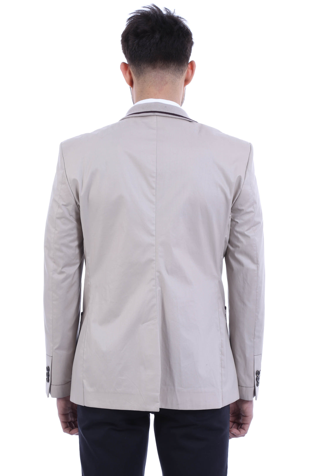 2 Button Bag Pocket Cream Jacket-Wessi