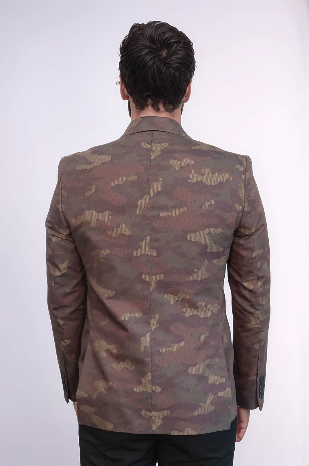 Chaqueta verde camuflaje con un solo botón - Wessi
