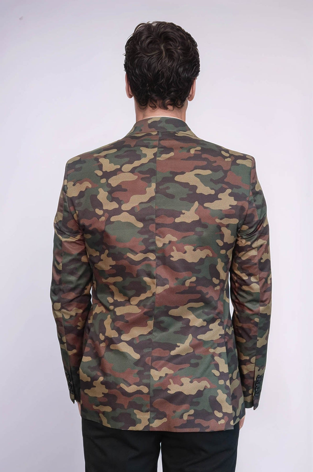 Chaqueta verde camuflaje con un solo botón - Wessi