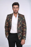 Chaqueta verde camuflaje con un solo botón - Wessi