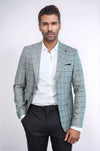 Blazer negro a cuadros con chaleco gris - Wessi