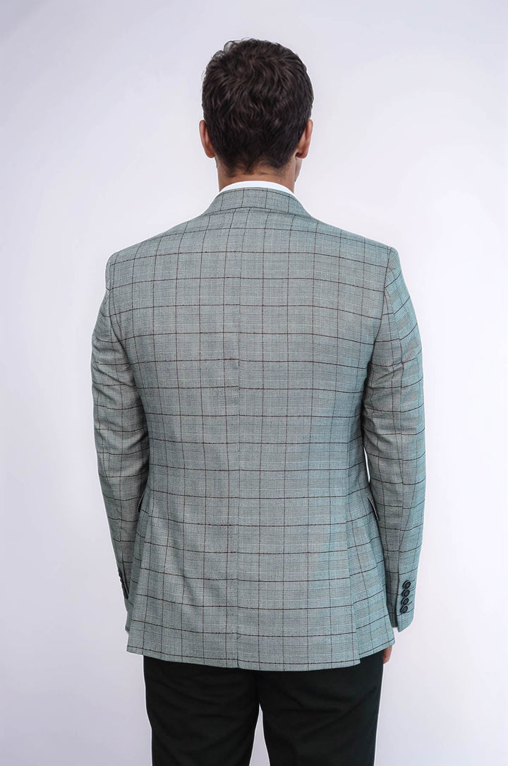 Conjunto de chaqueta y chaleco a cuadros - Wessi