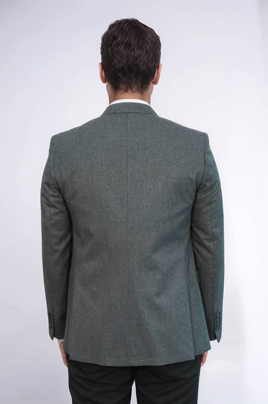 Grey Plain Blazer and Vest Set | Wessi