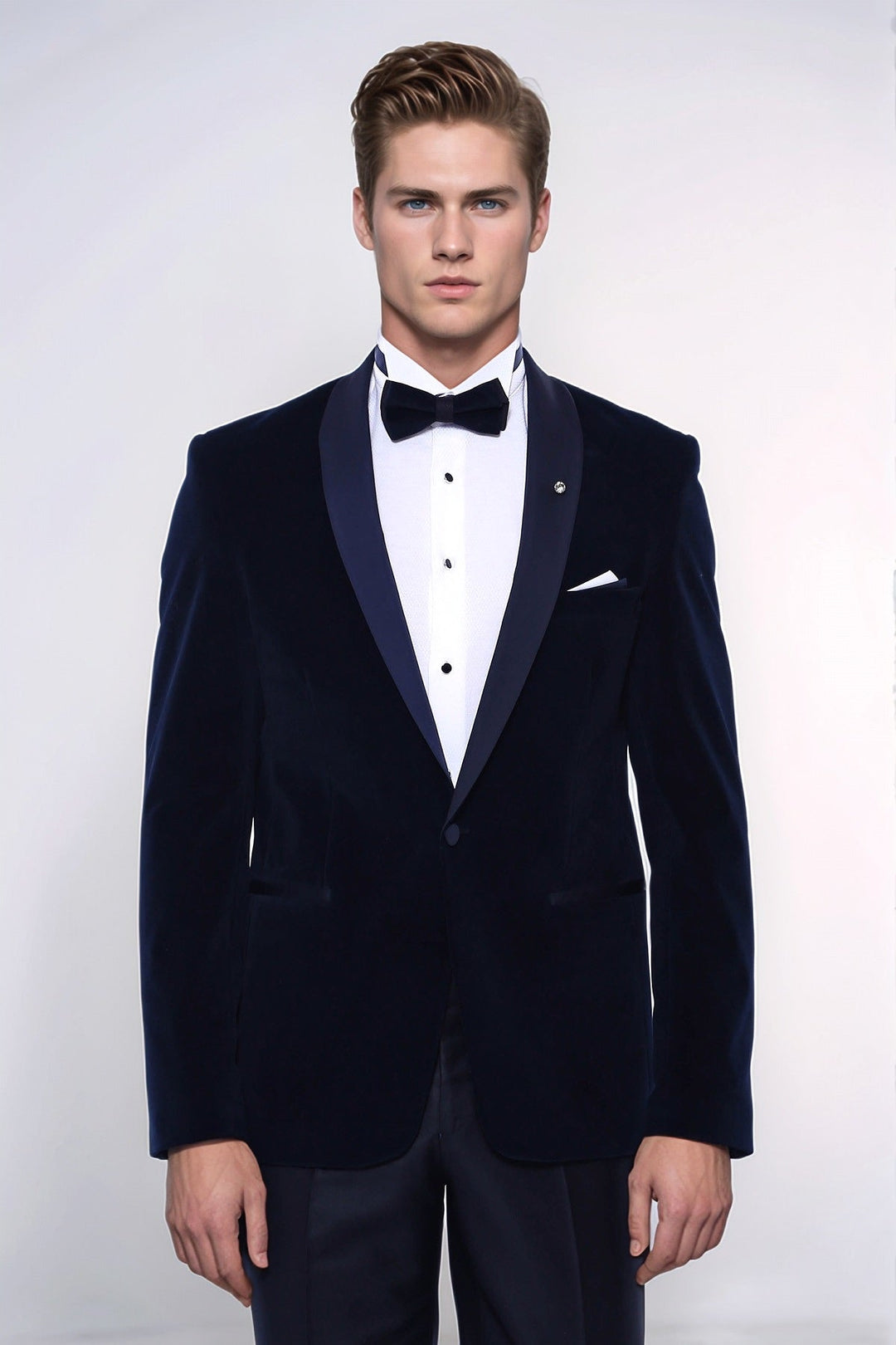 Blazer de terciopelo azul marino - Wessi