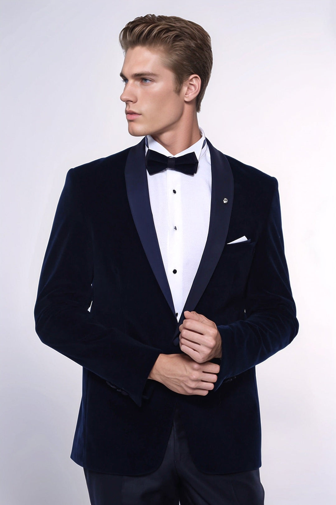 Blazer de terciopelo azul marino - Wessi