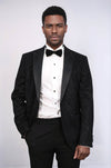 Blazer de fiesta para hombre con estampado brillante en color negro - Wessi