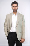 Blazer de hombre color crema con solapas anchas y estampado - Wessi