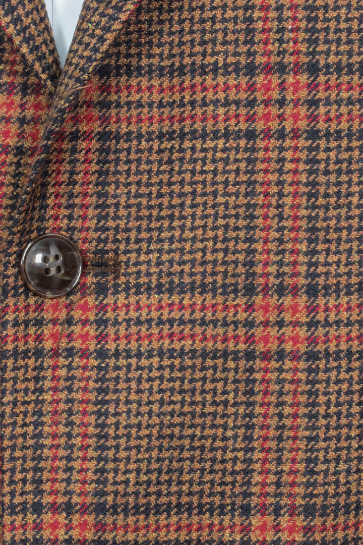 Blazer de hombre de lana marrón a cuadros - Wessi