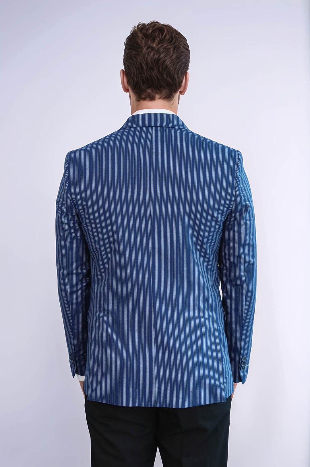 Blazer ajustado de rayas azules - Wessi