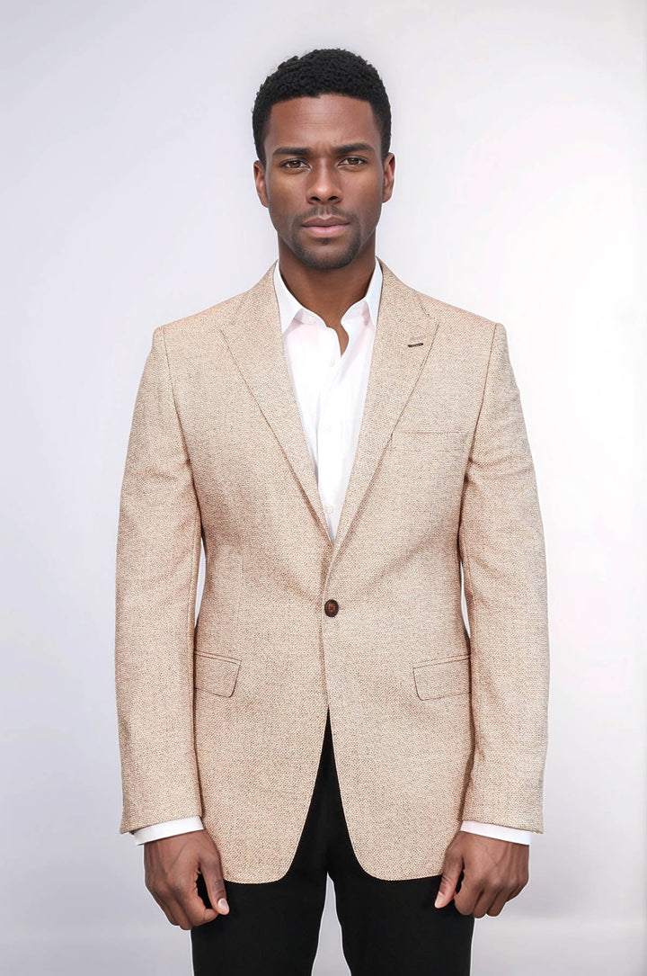 Blazer amarillo ajustado con estampado - Wessi
