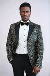 Blazer de fiesta con estampado brillante y efecto ahumado | Wessi