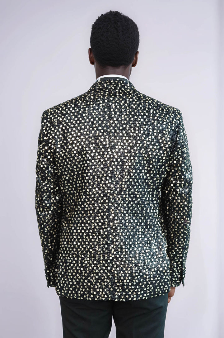 Blazer de fiesta con estampado brillante y efecto ahumado | Wessi