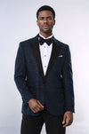 Blazer de fiesta para hombre con estampado de purpurina verde - Wessi