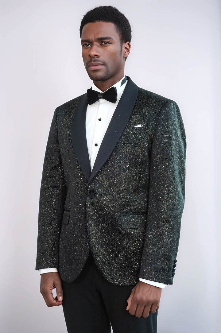 Shawl Lapel Slim Fit Blazer Men Prom Blazer - Wessi