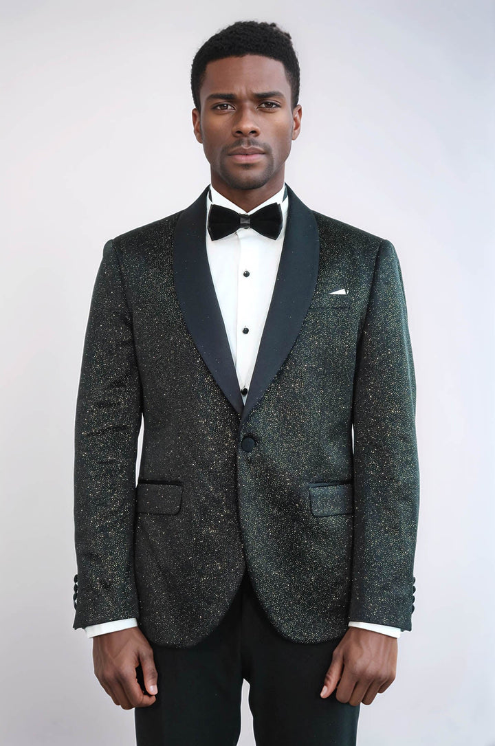Shawl Lapel Slim Fit Blazer Men Prom Blazer - Wessi