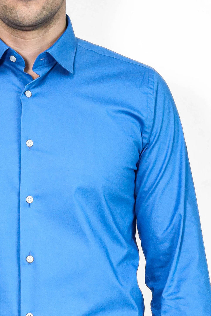 Blue Slim Fit Men's Shirt | Wessi