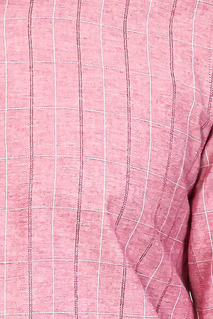 Camisa de cuadros burdeos claro para hombre | Wessi