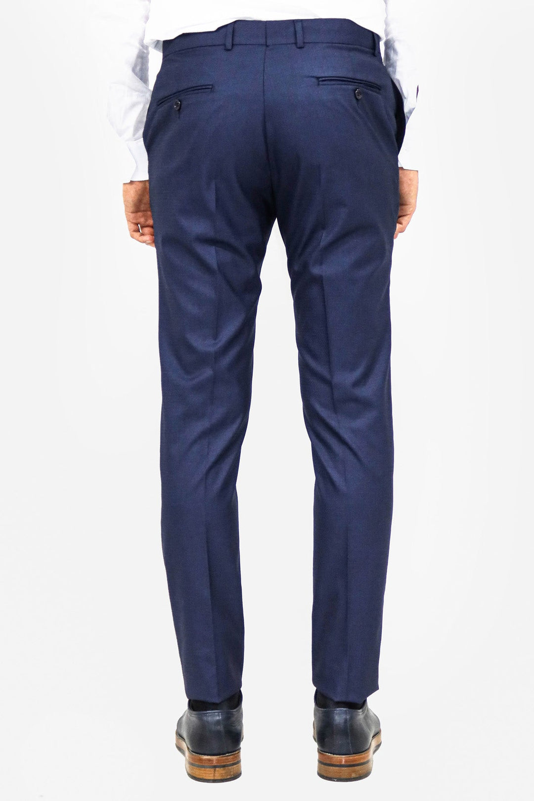 Plain Navy Blue Men Trousers - Wessi