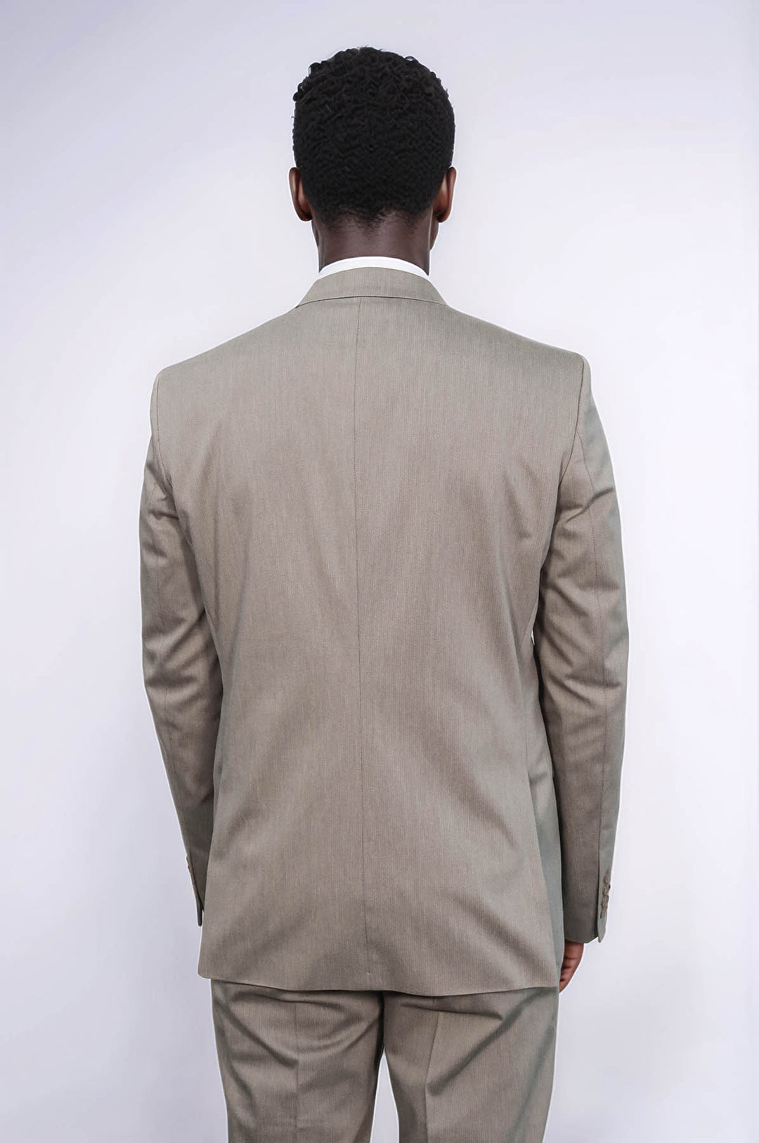Traje de hombre beige de 2 piezas con un solo botón - Wessi