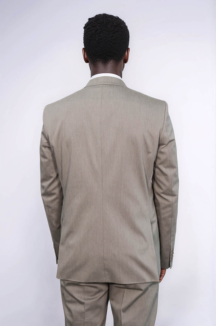 Traje de hombre beige de 2 piezas con un solo botón - Wessi