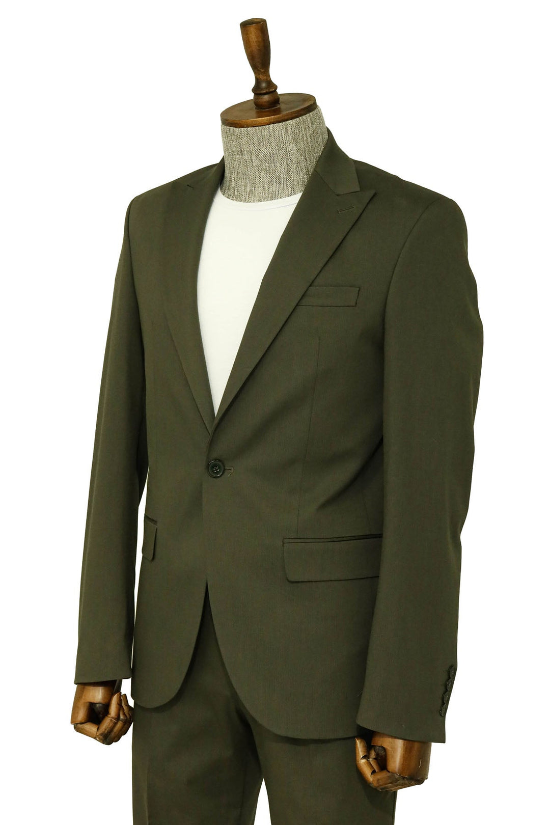 Traje de hombre verde de 2 piezas con un solo botón - Wessi