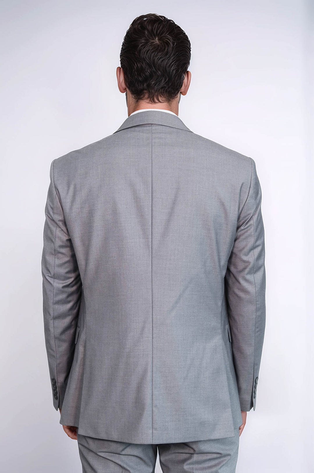 Traje gris ajustado para hombre con chaleco | Wessi