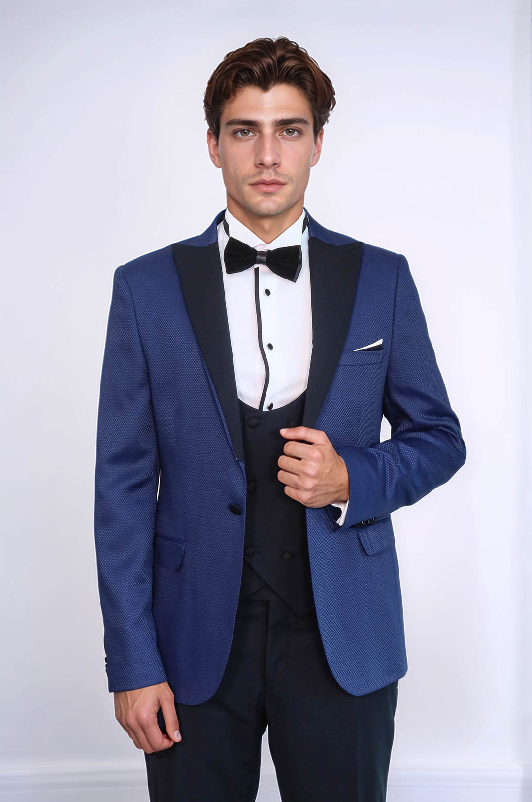 İndigo Mavi Damat Takım Elbise için Erkekler | Wessi