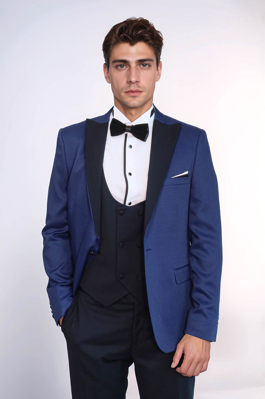 İndigo Mavi Damat Takım Elbise için Erkekler | Wessi