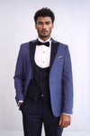 Blazer estampado azul marino para hombre - Esmoquin - Wessi