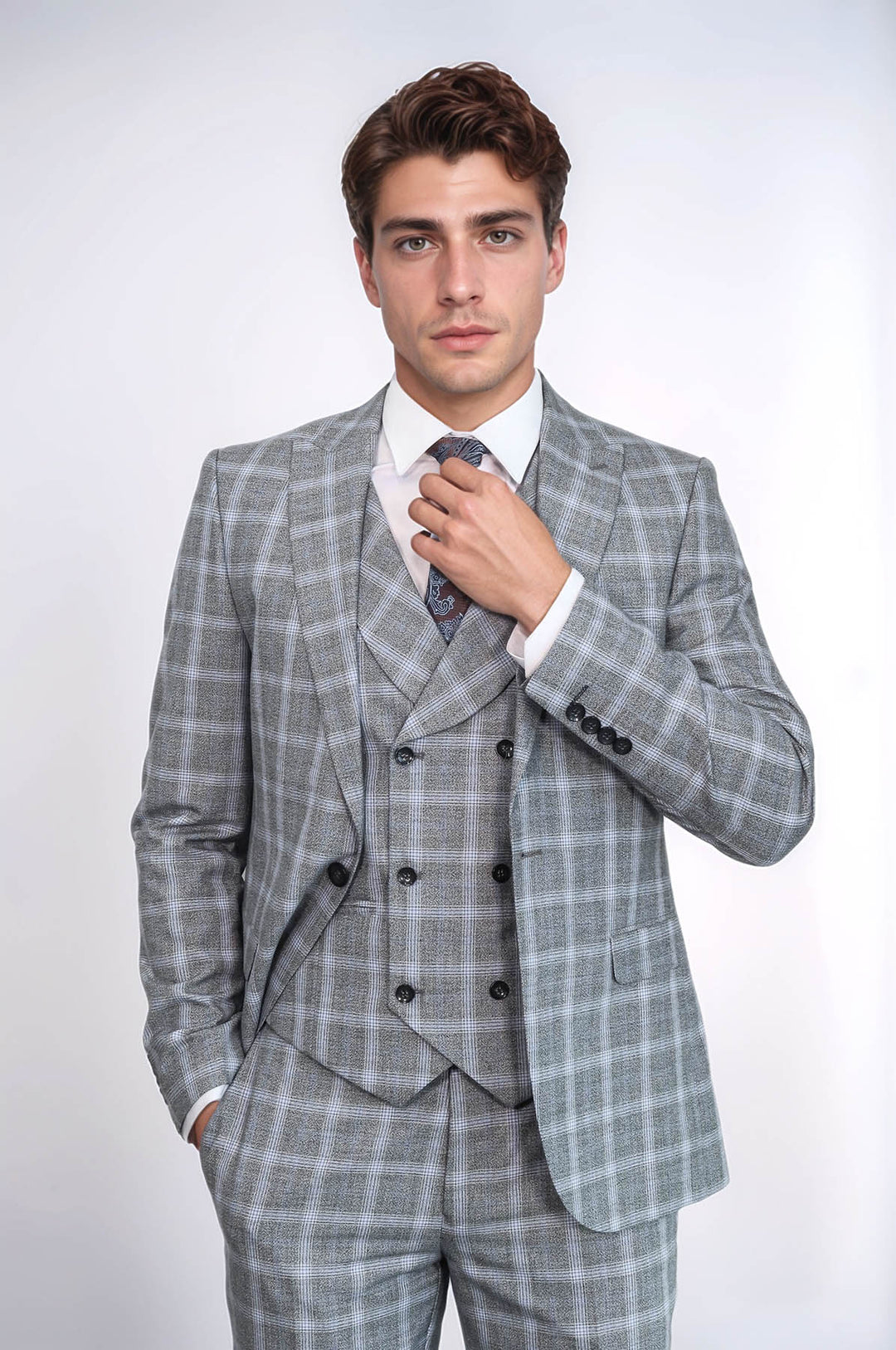 Traje gris cruzado | Wessi