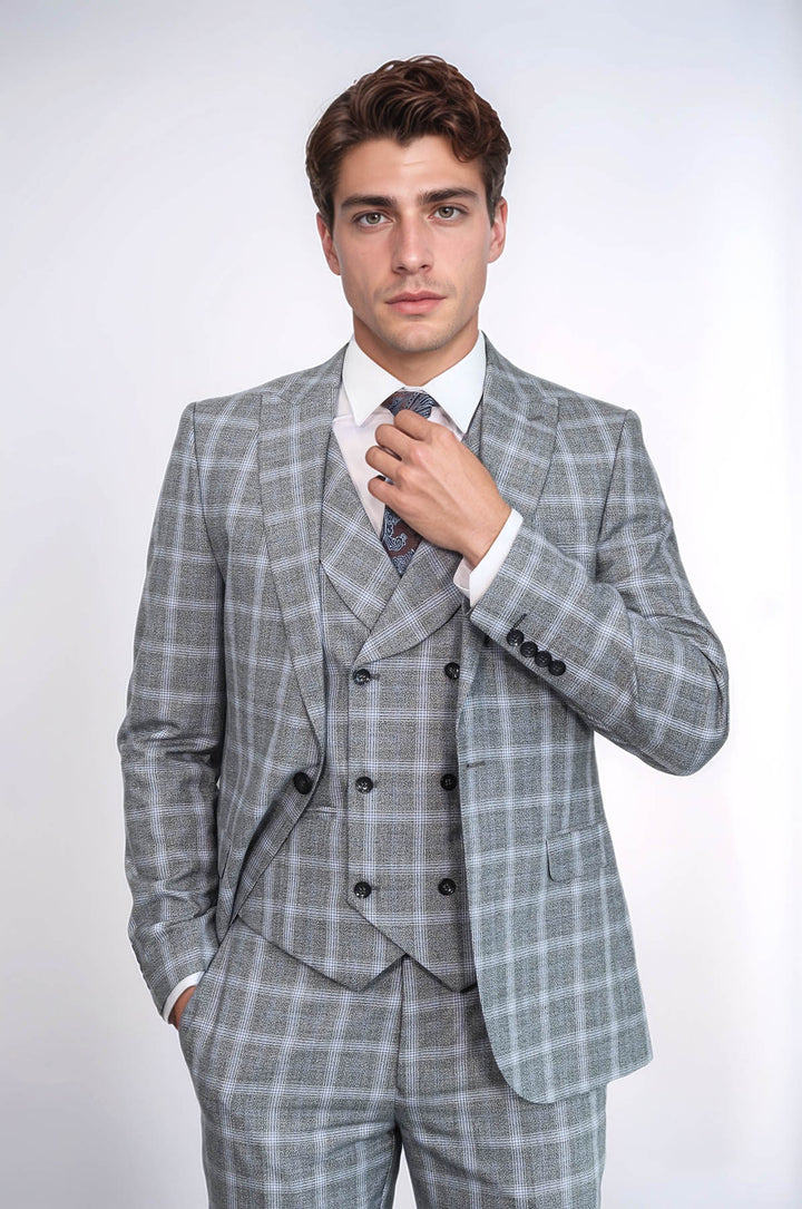 Traje gris cruzado | Wessi