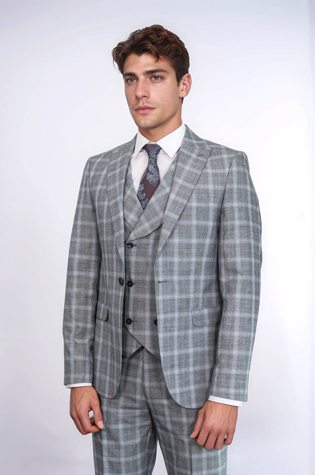 Traje gris cruzado | Wessi