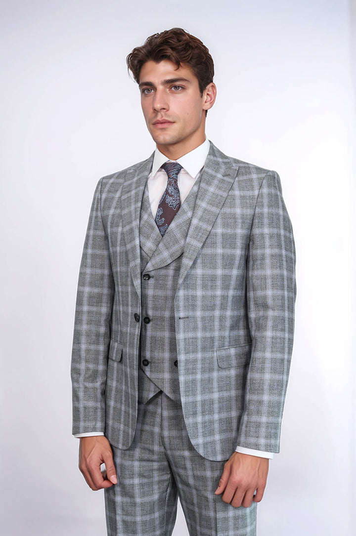Traje gris cruzado | Wessi