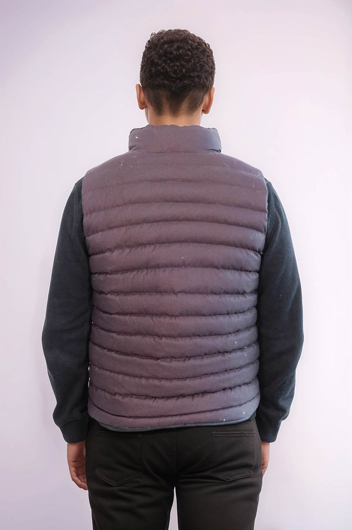 Chaleco de plumas reversible marrón para hombre - Wessi