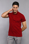 Basic Claret Red Erkek Polo Tişört - Wessi