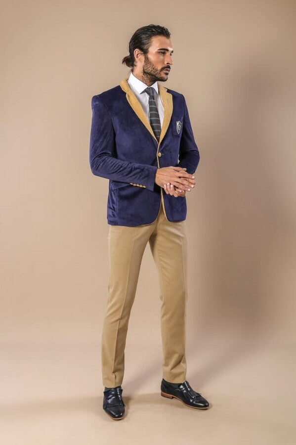 Chaqueta de terciopelo morado para hombre | Wessi