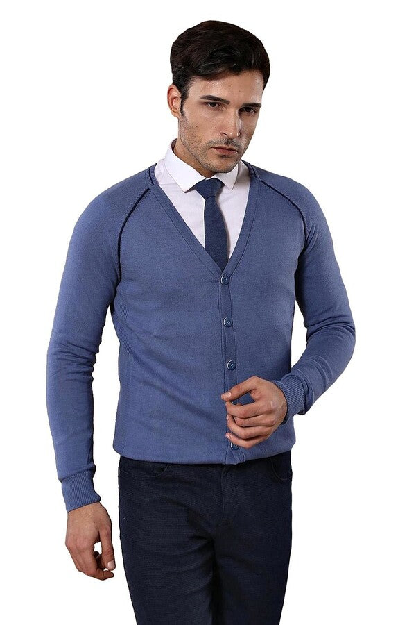 Prendas de punto de algodón azul - Wessi