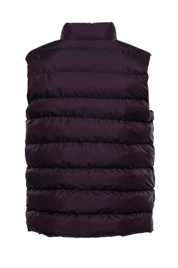 Chaleco de plumón acolchado con cremallera color burdeos para hombre - Wessi